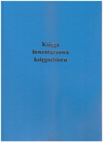 Księga inwentarzowa księgozbioru 100k