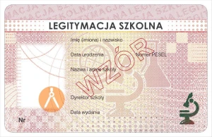Legitymacja szkolna dla niepełnosprawnych słuchaczy branżowych szkół II stopnia, szkół policealnych i szkół dla dorosłych EDU I/4-N 