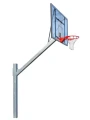Zestaw do koszykówki Euro Court Pro 120x120 wysięg 160cm z tablicą plexi