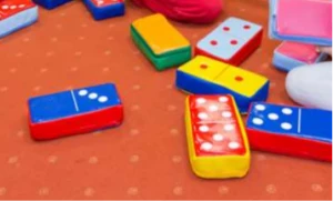 ZESTAW KOSTKI DOMINO DLA MAŁYCH DZIECI 