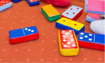 ZESTAW KOSTKI DOMINO DLA MAŁYCH DZIECI 