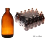 Butelka szklana farmaceutyczna oranż 500 ml bez nakrętki op.zbior. 25 szt. 