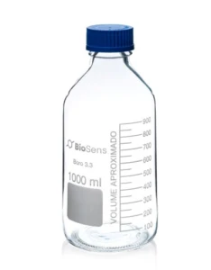 Butelka szklana z niebieską nakrętką BORO 3.3, gwint GL 45 10000ml BIOSENS 