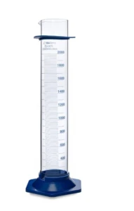 Cylinder miarowy BIOSENS szklany z podziałką 2000ml stopa PP 
