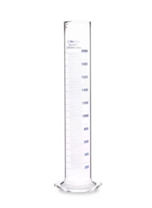 Cylinder miarowy BIOSENS szklany z podziałką 250 ml stopa PP 