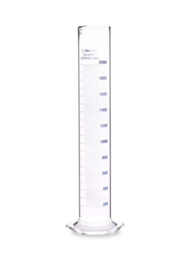 Cylinder miarowy BIOSENS szklany z podziałką 250 ml stopa PP 