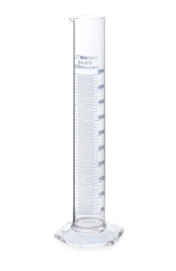 Cylinder miarowy BIOSENS szklany z podziałką 500ml stopa szklana sześciokątna 