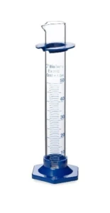 Cylinder miarowy BIOSENS szklany z podziałką 50ml stopa PP 