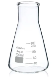 Kolba stożkowa szeroka szyja 0100 ml BIOSENS 