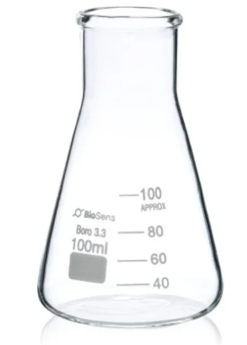 Kolba stożkowa szeroka szyja 0100 ml BIOSENS 