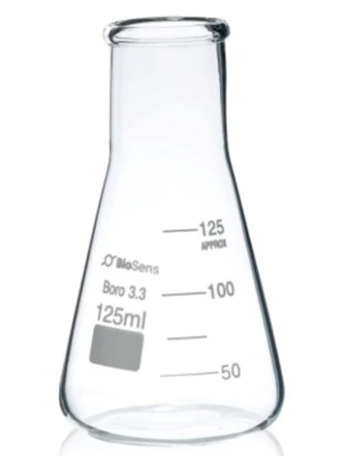 Kolba stożkowa szeroka szyja 0125 ml BIOSENS 