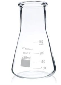Kolba stożkowa szeroka szyja 0250 ml BIOSENS 