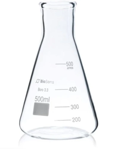 Kolba stożkowa szeroka szyja 0500 ml BIOSENS 