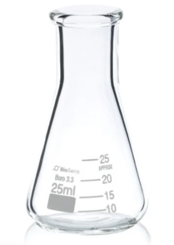 Kolba stożkowa wąska szyja 0025 ml BIOSENS 