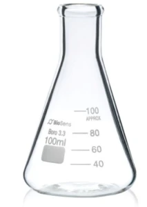 Kolba stożkowa wąska szyja 0100ml BIOSENS
