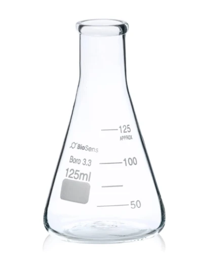 Kolba stożkowa wąska szyja 0125ml BIOSENS