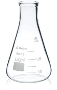Kolba stożkowa wąska szyja 0150ml BIOSENS