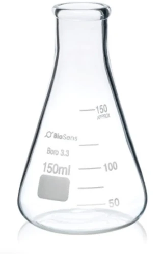 Kolba stożkowa wąska szyja 0150ml BIOSENS