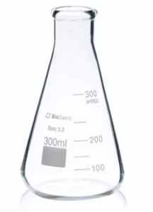 Kolba stożkowa wąska szyja 0300ml BIOSENS