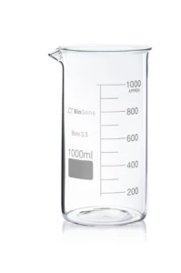Zestaw 6 szt. Zlewka wysoka BIOSENS 1000 ml, z wylewem i podziałką, borokrzem 