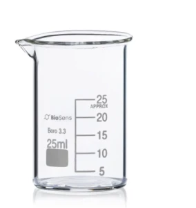 Zestaw 12 szt. Zlewka niska BIOSENS 50ml, z wylewem i podziałką, borokrzem (1)