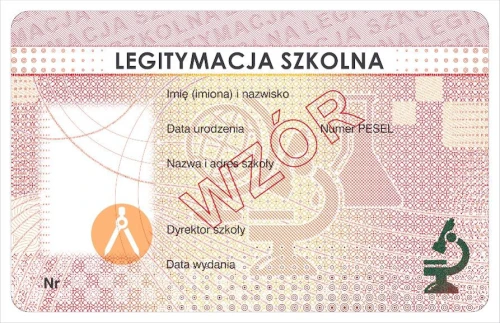 Legitymacja szkolna dla uczniów szkół dla dzieci i młodzieży oraz uczniów szkół polskich EDU I/1 MIFARE - funkcja karty zbliżeniowej