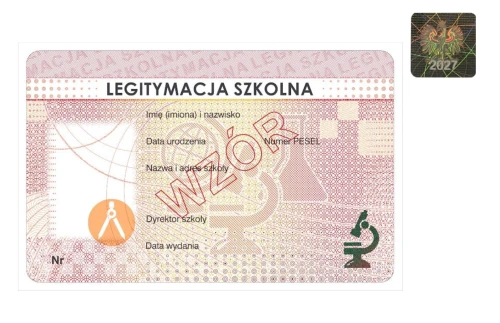 Legitymacja szkolna dla uczniów szkół dla dzieci i młodzieży oraz uczniów szkół polskich EDU I/1 UNIQUE z H- funkcja karty zbliżeniowej (1)