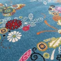 Dywan Dla Dzieci BELLA 114 Motylki - Niebieski 400 x 500 cm