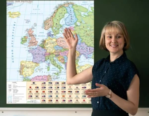 Europa polityczna - nakładka magnetyczna na tablice 82x97 cm