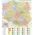 Polska administracyjna - nakładka magnetyczna na tablice 82x97 cm