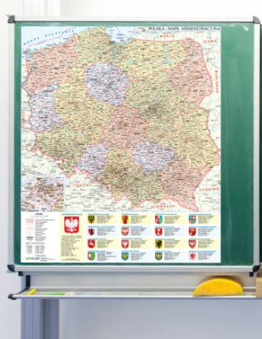 Polska administracyjna - nakładka magnetyczna na tablice 82x97 cm