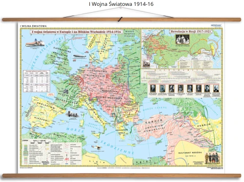 I Wojna Światowa 1914-16 - mapa ścienna