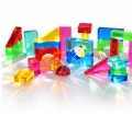 KLOCKI 64 z szablonami - geometria i logiczne myślenie
