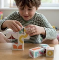 Klocki magnetyczne SPE dla dzieci - figury geometryczne zestaw 64 el.