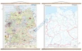 DUO Deutschland politisch / stumm - dwustronna mapa ścienna w języku niemieckim