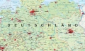Deutschsprachige Länder politisch - mapa ścienna w języku niemieckim