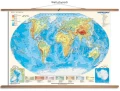 Welt physisch - ścienna mapa fizyczna świata w języku niemieckim
