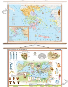 DUO Das alte Griechenland - dwustronna mapa ścienna w języku niemieckim