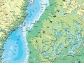 Kraje basenu Morza Bałtyckiego - mapa fizyczna