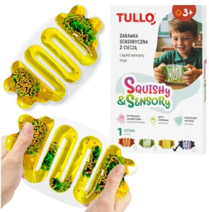Gnioteksensoryczny z cieczą squishy - kolor żółty
