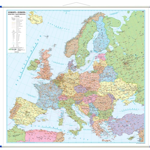 Europa - mapa szkolna polityczna 200x200 cm