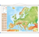 Europa - mapa szkolna ścienna fizyczna, 194x143 cm