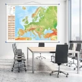 Europa - mapa szkolna ścienna fizyczna, 194x143 cm