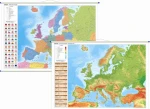 Europa - mapa szkolna ścienna polityczna i fizyczna dwustronna, różne rozmiary