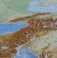 Europa - mapa ścienna plastyczna 3D 92x64 cm