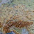 Europa - mapa ścienna plastyczna 3D 92x64 cm