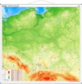 Polska - mapa szkolna fizyczna do ćwiczeń dwustronna 145x140 cm