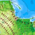Polska - mapa szkolna fizyczna do ćwiczeń dwustronna 145x140 cm
