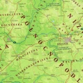 Polska - mapa szkolna fizyczna do ćwiczeń dwustronna 145x140 cm