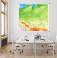 Polska - mapa szkolna fizyczna do ćwiczeń dwustronna 145x140 cm